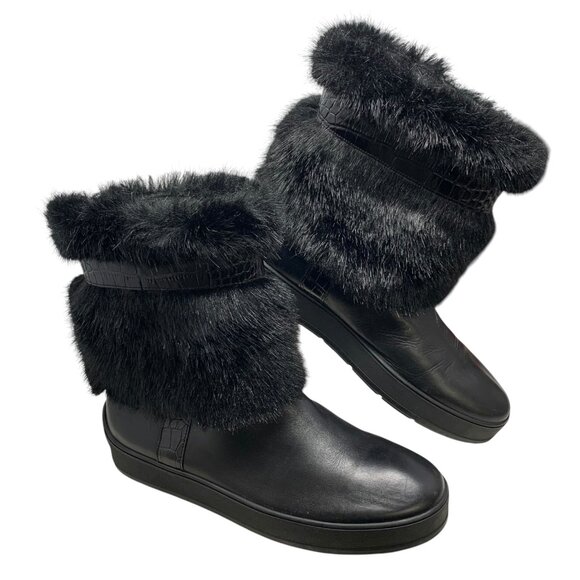 Aquatalia by Marvin K Kamila Leather Faux Fur Waterproof...